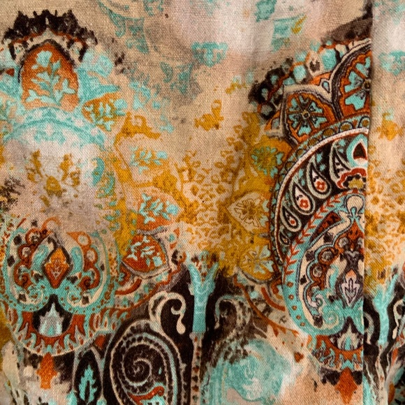 Fundamental Things Multi Print Linen Blend Skirt size 6 - Picture 4 of 8